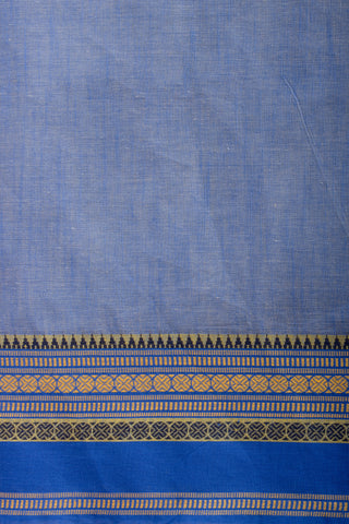 Chettinadu cotton saree in Bone mist with flower design hand embroidered.