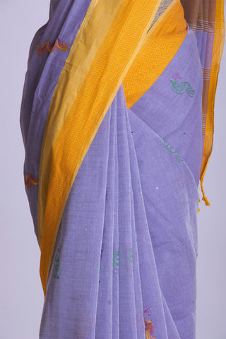 Kanchi Cotton Embroidery Work Saree