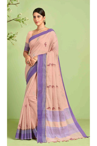 Kanchi Cotton Embroidery Work Saree