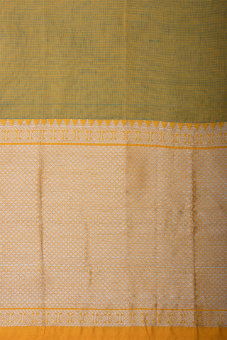 Mangalagiri silk saree with  Peacock design hand embroidered work.