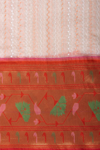 Paithani silk saree with Embroidery work and handprint  saree