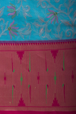 Paithani silk saree with all over contrast weaving