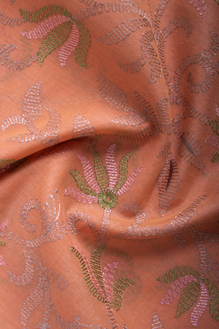 Paithani silk saree with all over contrast weaving