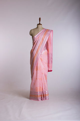 Venkatagiri cotton with embroidery work saree