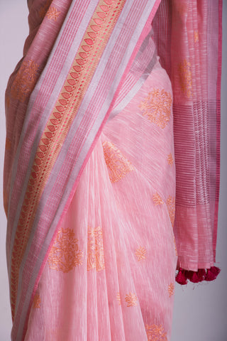 Venkatagiri cotton with embroidery work saree