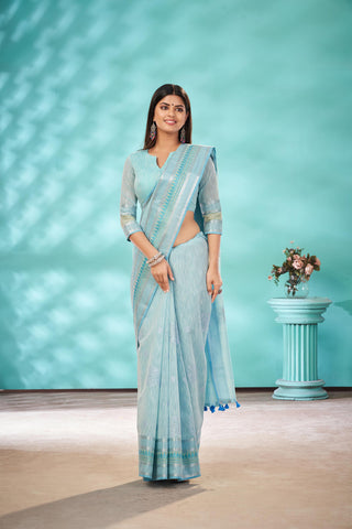 Venkatagiri cotton with embroidery work saree