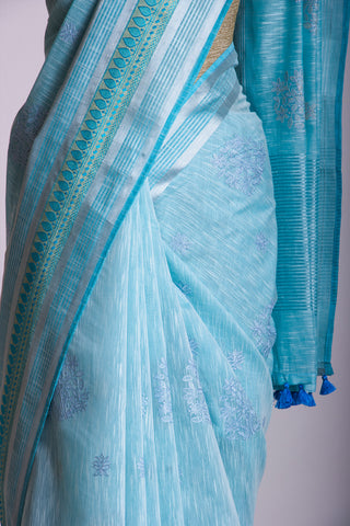 Venkatagiri cotton with embroidery work saree