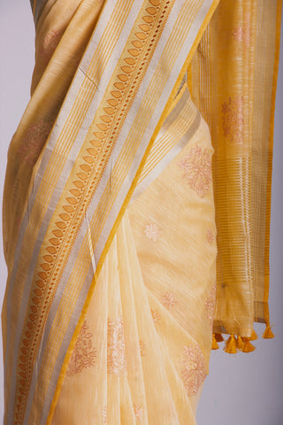 Venkatagiri cotton with embroidery work saree