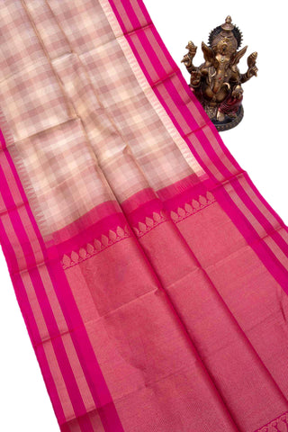 Kuppadam Saree - Silver Border Texture