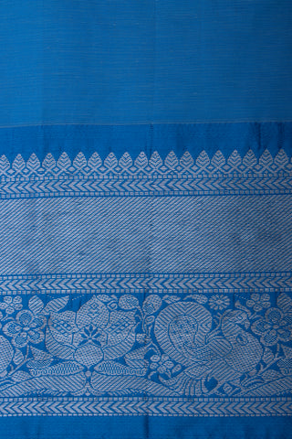 Mangalagiri Silk Pattu Saree With Peacock Weaving Border-3