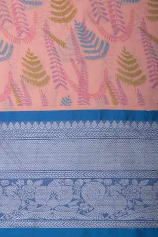 Mangalagiri Silk Pattu Saree With Peacock Weaving Border-2