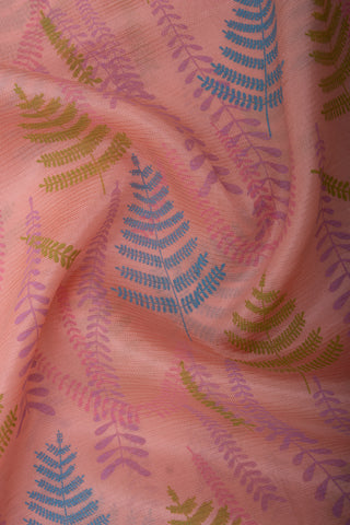 Mangalagiri Silk Pattu Saree With Peacock Weaving Border-2