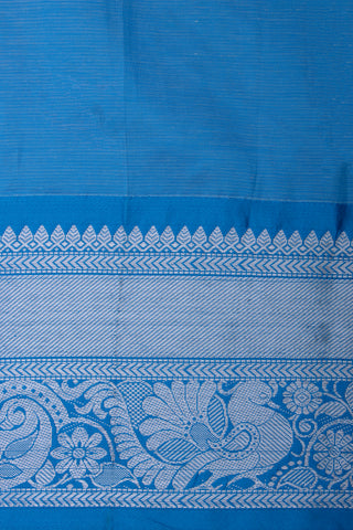 Mangalagiri Silk Pattu Saree With Peacock Weaving Border-2