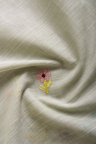 Venkatagiri cotton with embroidery work saree