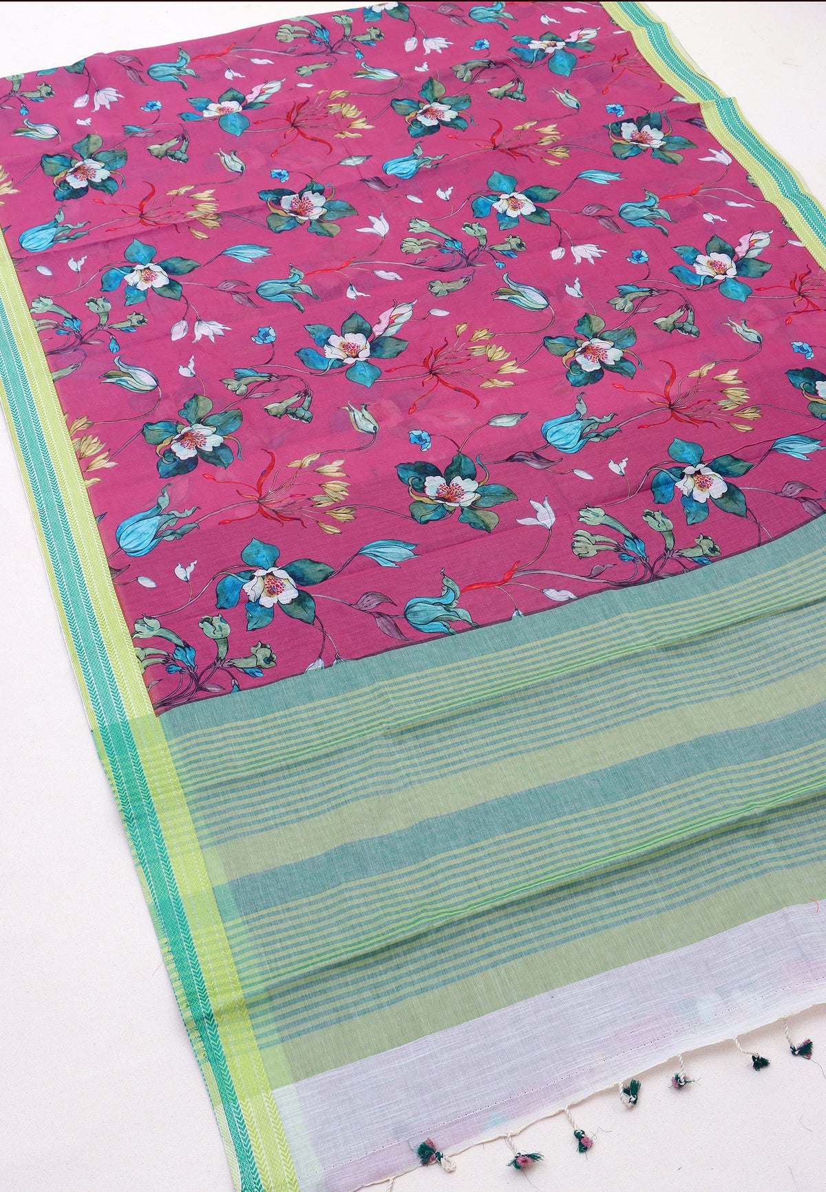 Malabari Digital Print Sarees -Premium Sarees (Purple)