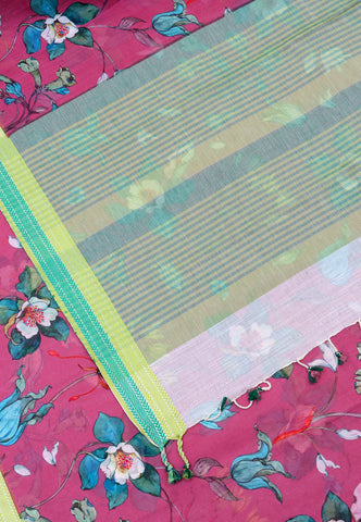 Malabari Digital Print Sarees -Premium Sarees (Purple)