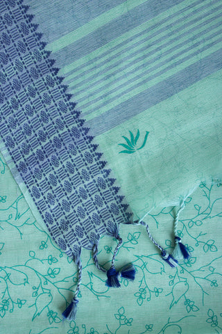 Chittinadu Cotton Saree With Bird On Branch Prints.