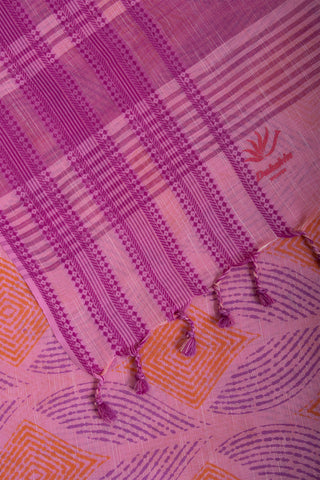 Chettinadu cotton saree with Art pattern handprint