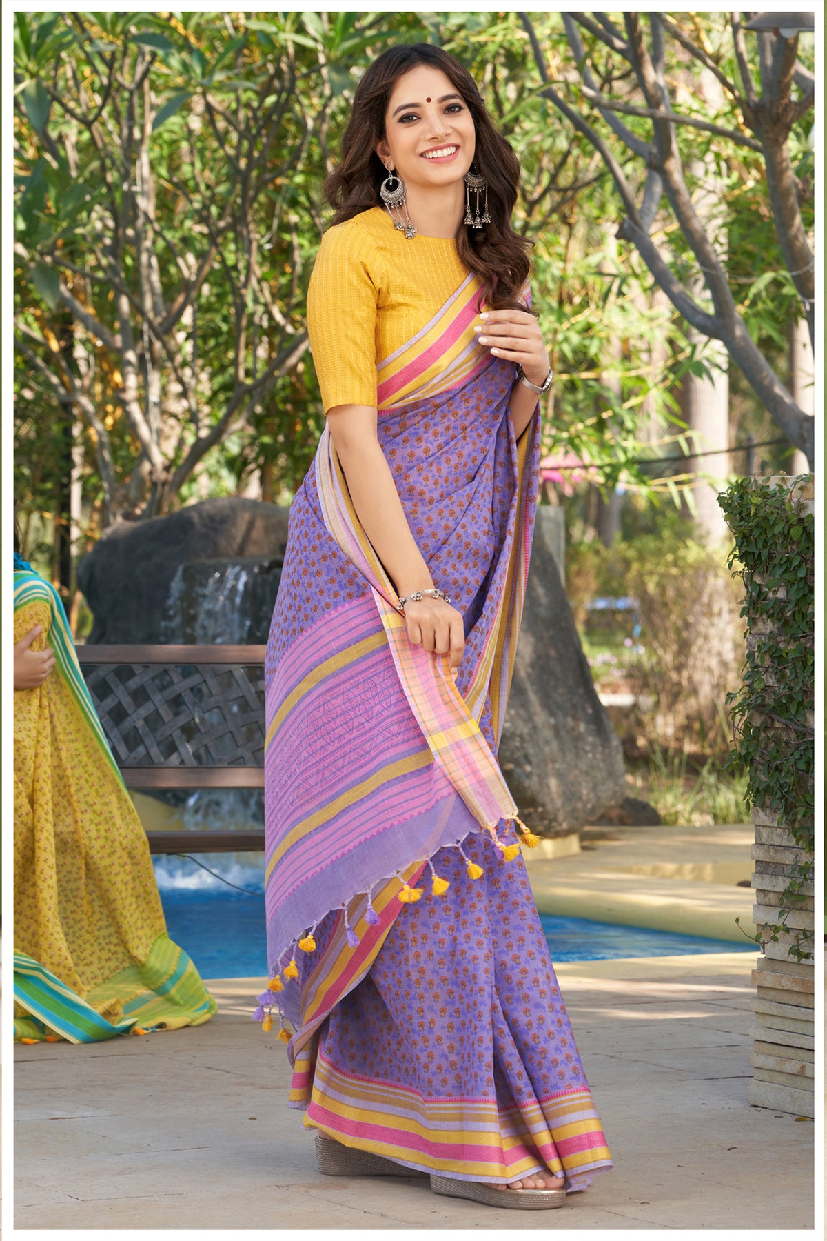 Kanchi Cotton Floral Printed Saree -3