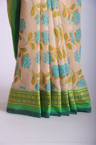 Kanchi Cotton Floral Printed Saree