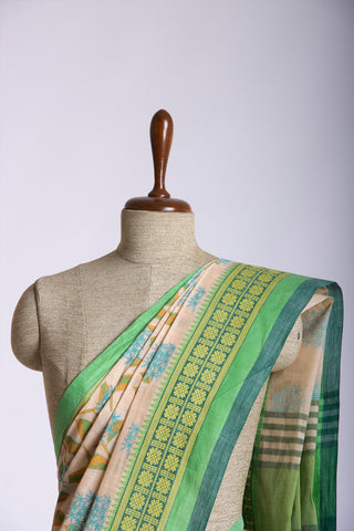 Kanchi Cotton Floral Printed Saree