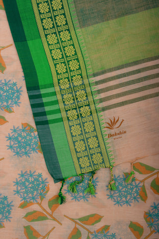 Kanchi Cotton Floral Printed Saree