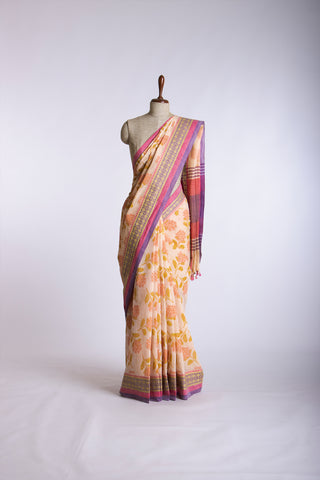 Kanchi Cotton Floral Printed Saree