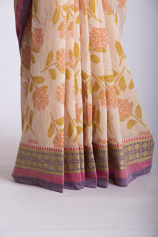 Kanchi Cotton Floral Printed Saree