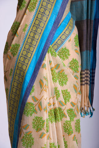 Kanchi Cotton Floral Printed Saree