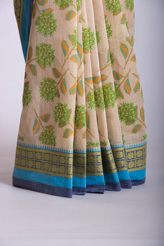 Kanchi Cotton Floral Printed Saree