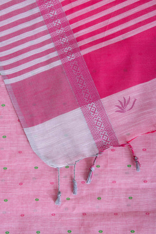 Kanchi cotton printed saree with texture