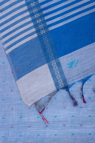 Kanchi cotton printed saree with texture