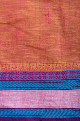 Orange Color Kanchi Cotton Print Saree