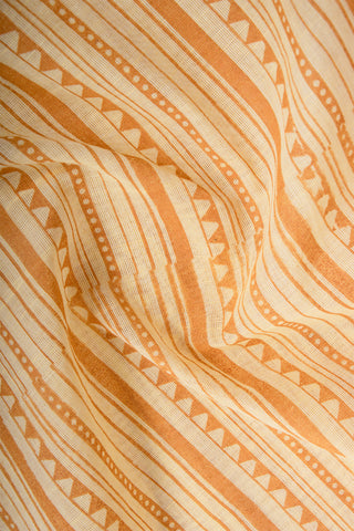 Mangalagiri cotton saree with  horizontal stripes