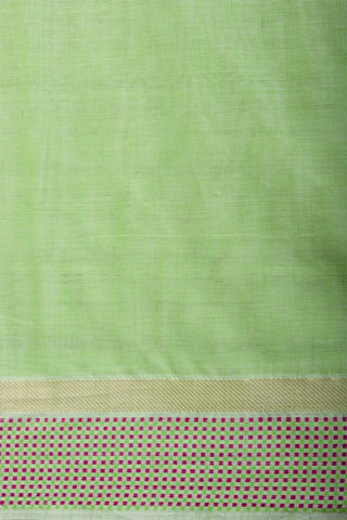 Mangalagiri cotton saree with  horizontal stripes