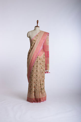 Mangalagiri cotton saree with print