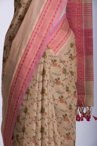 Mangalagiri cotton saree with print