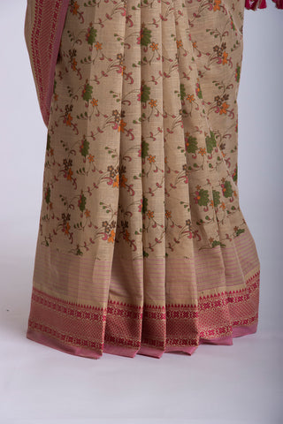 Mangalagiri cotton saree with print