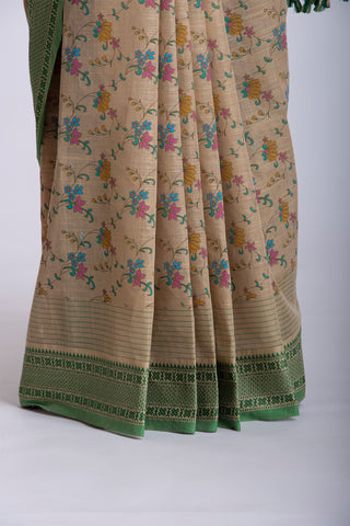 Mangalagiri cotton saree with print