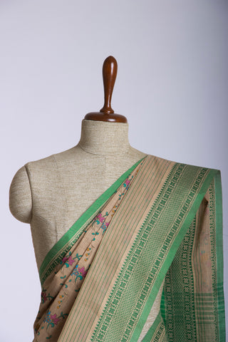 Mangalagiri cotton saree with print