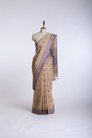 Mangalagiri cotton saree with print