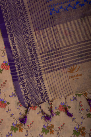 Mangalagiri cotton saree with print