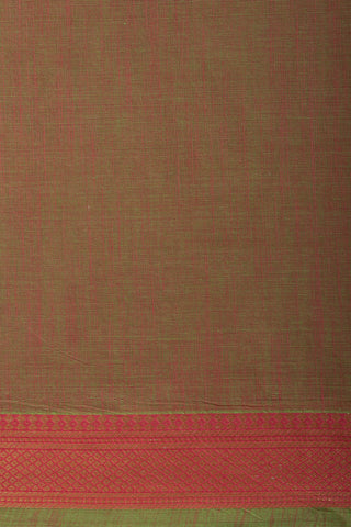 Mangalagiri Cotton Saree With Small Flower Print And With Weaving Border.