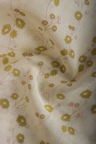 Mangalagiri cotton saree with branches and flower print