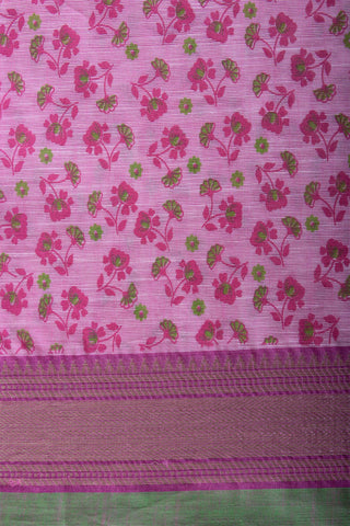 Mangalagiri cotton saree with allover flower print saree