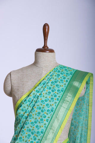 Mangalagiri cotton saree with allover flower print saree