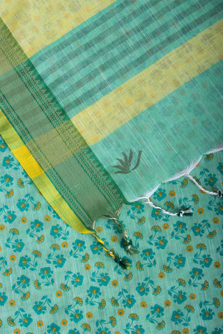 Mangalagiri cotton saree with allover flower print saree