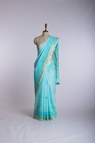 Mangalagiri cotton printed  saree