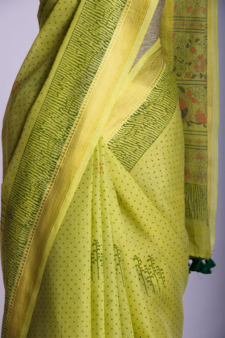 Mangalagiri cotton printed  saree