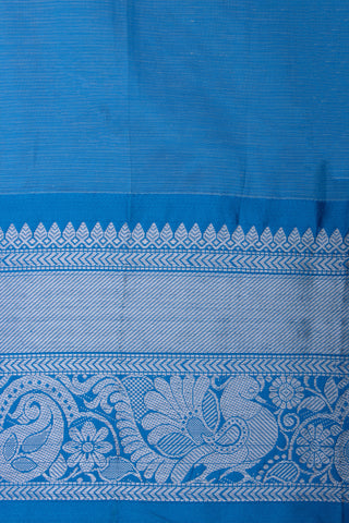 Mangalagiri Silk Pattu Saree With Peacock Weaving Border.